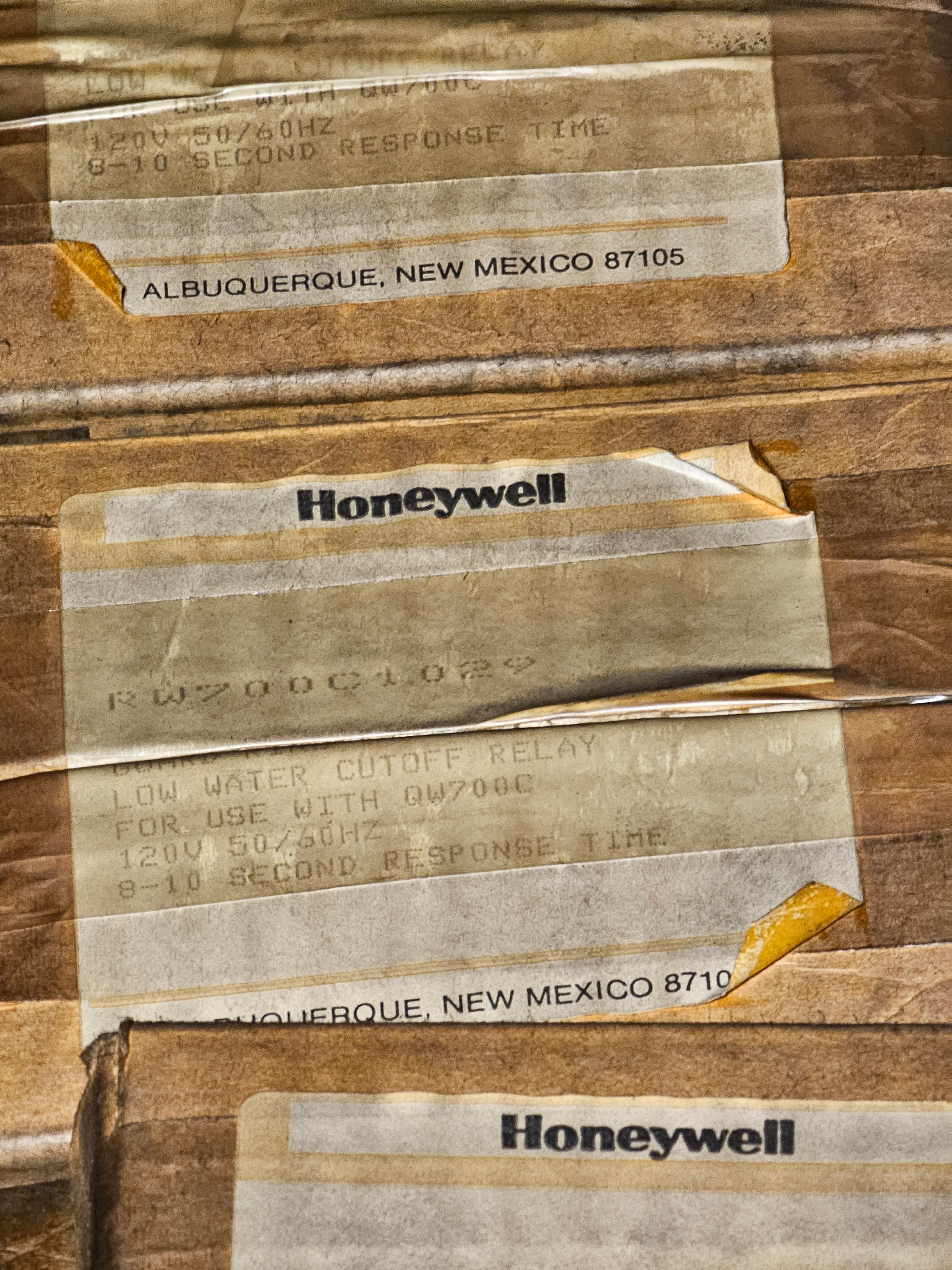 HONEYWELL  LOW WATER CUTOFF RELAY