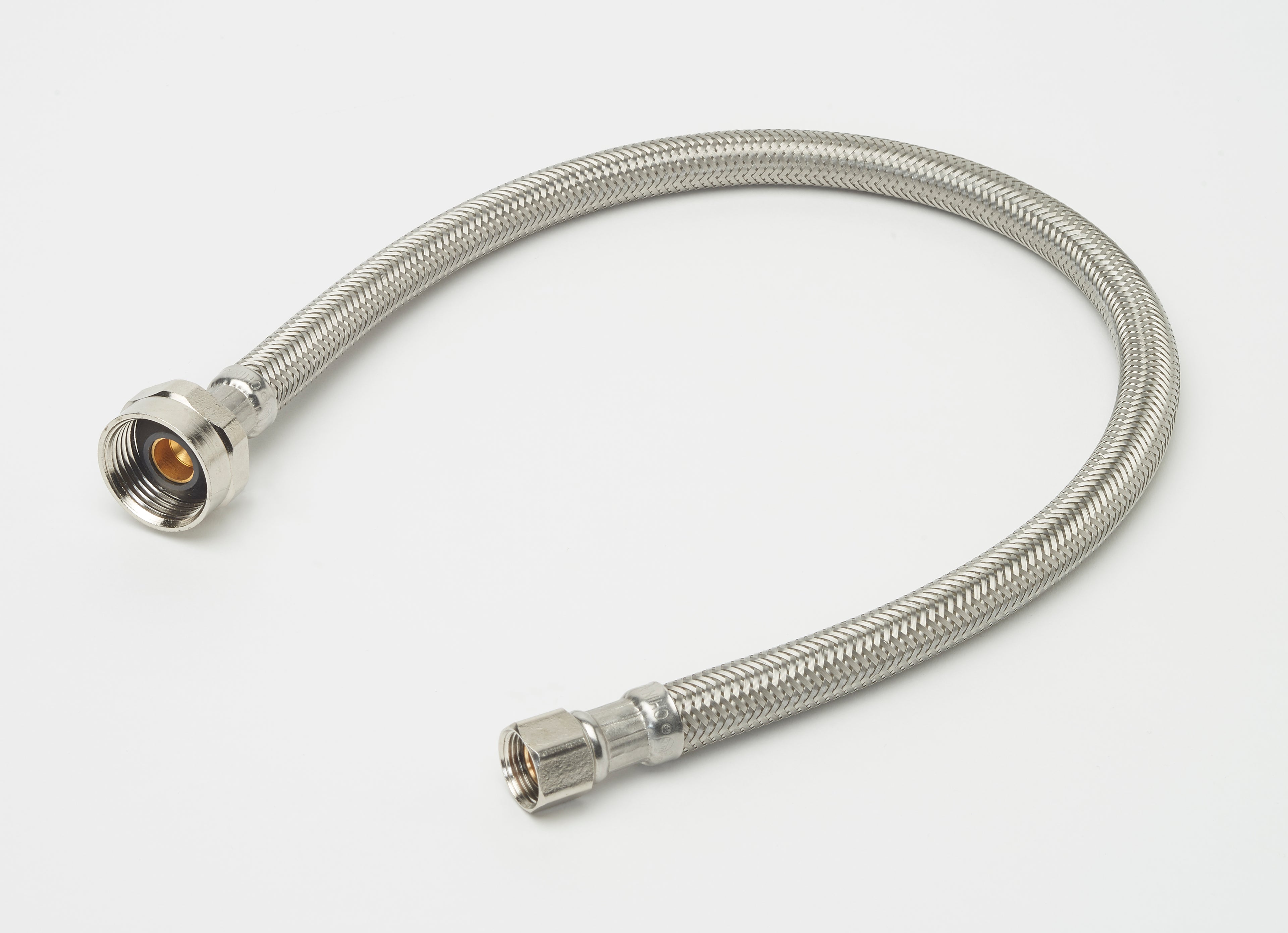 Stainless Steel Water Supply Line – 3/8” OD x 3/8” OD x 16”