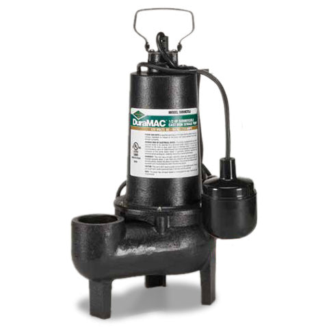 DuraMAC 5050CTSJ Cast Iron Sewage Pump with Tethered Float Switch (1/2 HP)