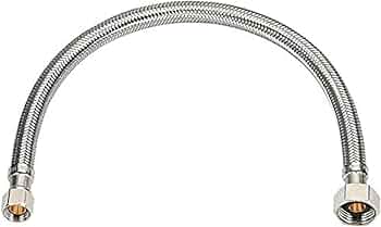 Stainless Steel Water Supply Line – 3/8” OD x 1/2” Straight x 30”