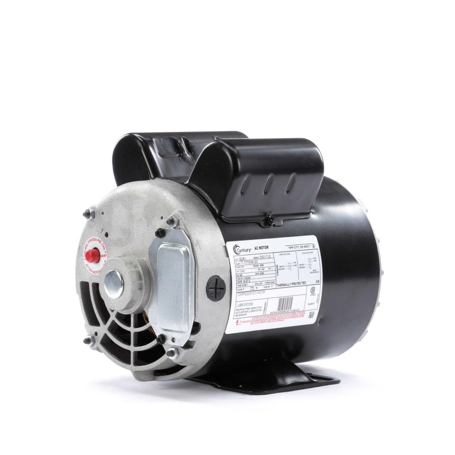 Century AC Motor 8-135857-07 (2 HP, K56C)