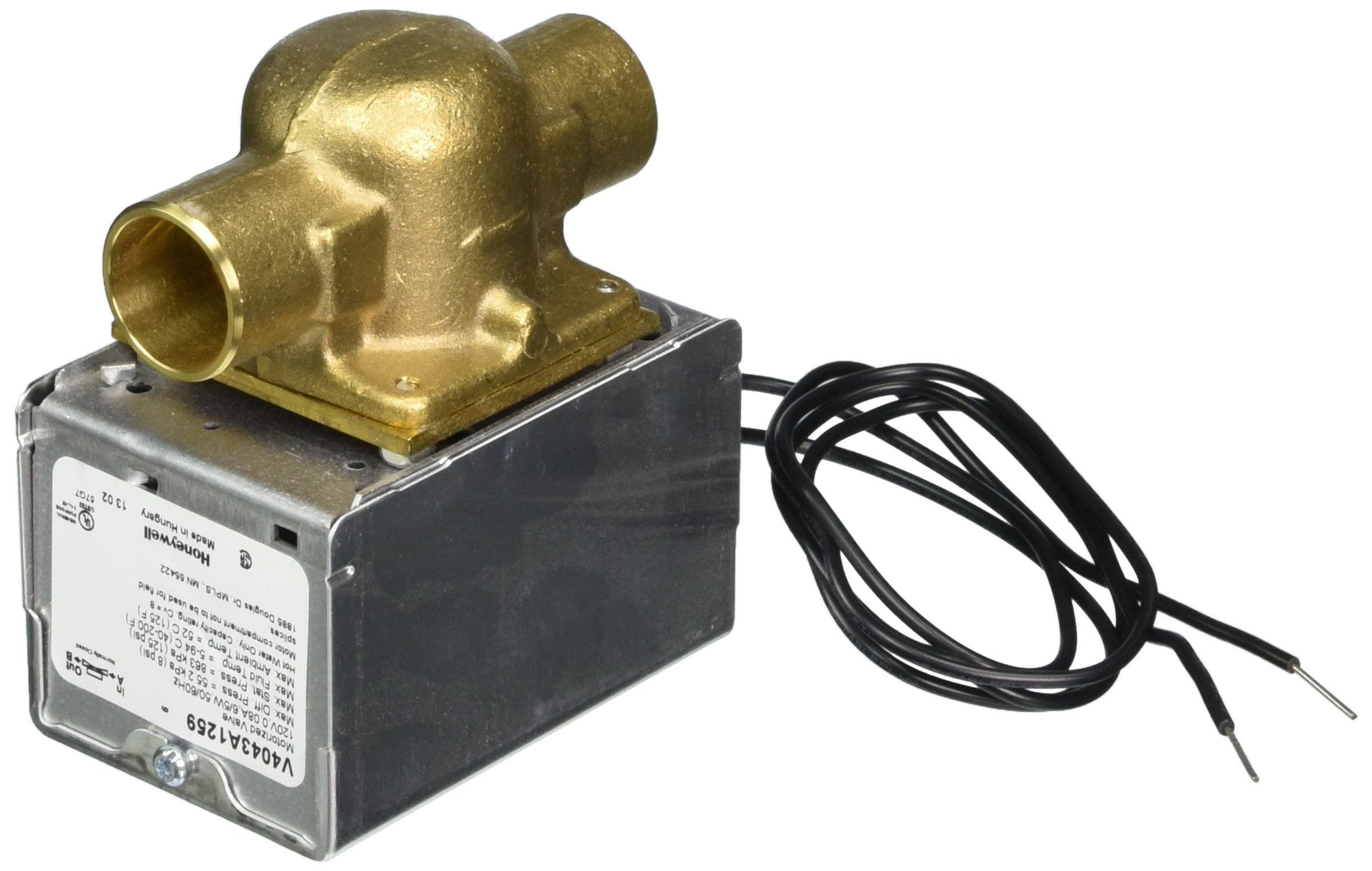 Honeywell Motorized Valve with Removable Powerhead (V4043A 1259)