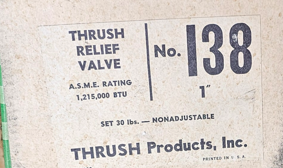 THRUSH No.138 relief valve