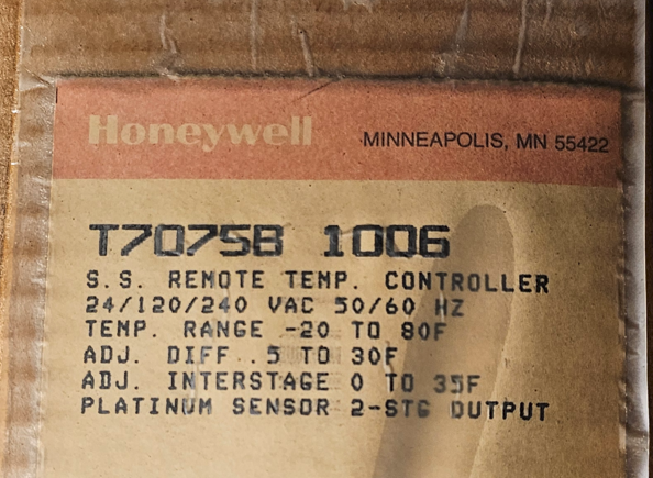 Honeywell T7075B 1006