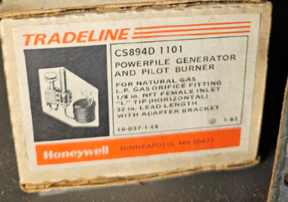 Honeywell CS897A 1101 Powerpile Generator & Pilot Burner