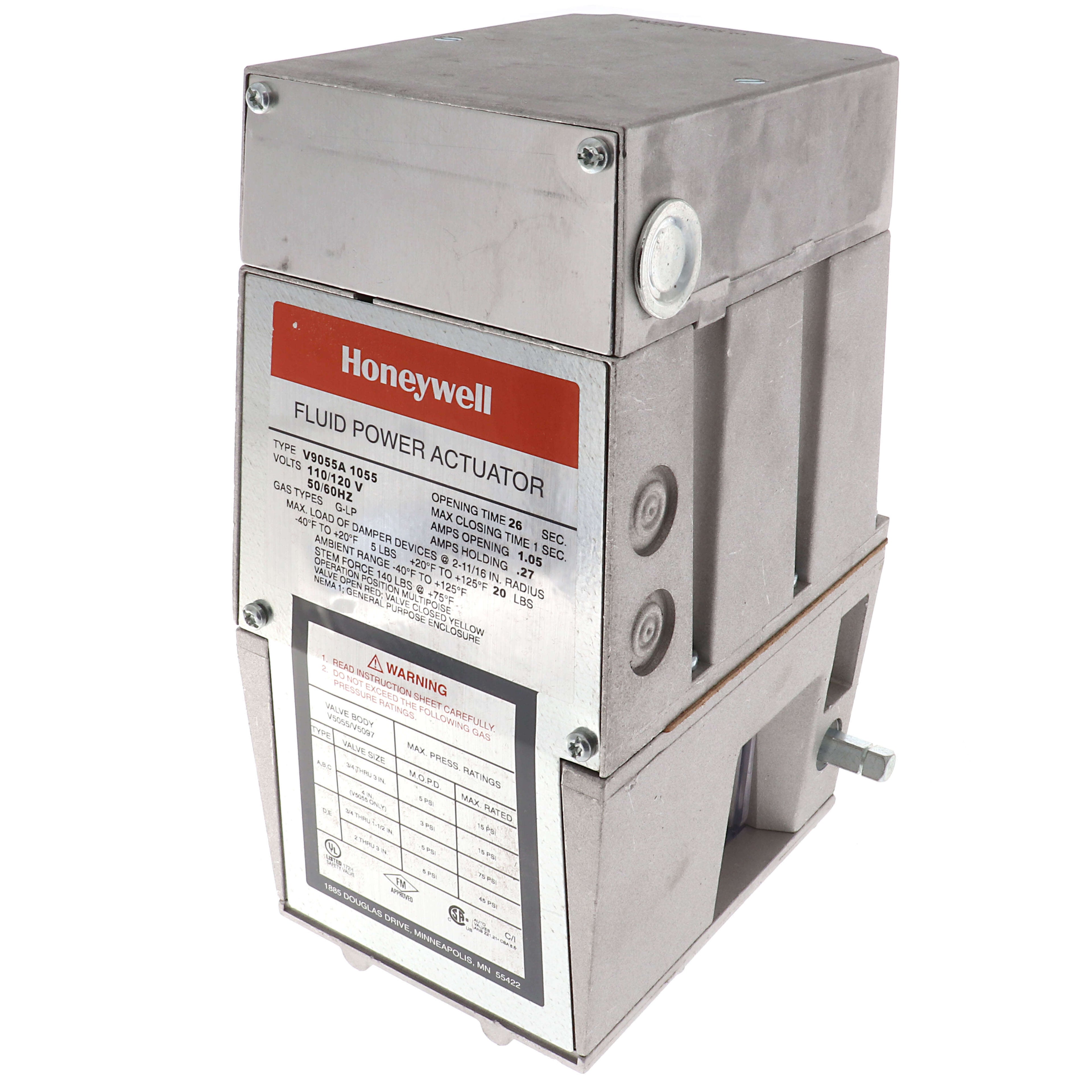 Honeywell Modulating On/Off Damper Actuator (V9055A 1055)