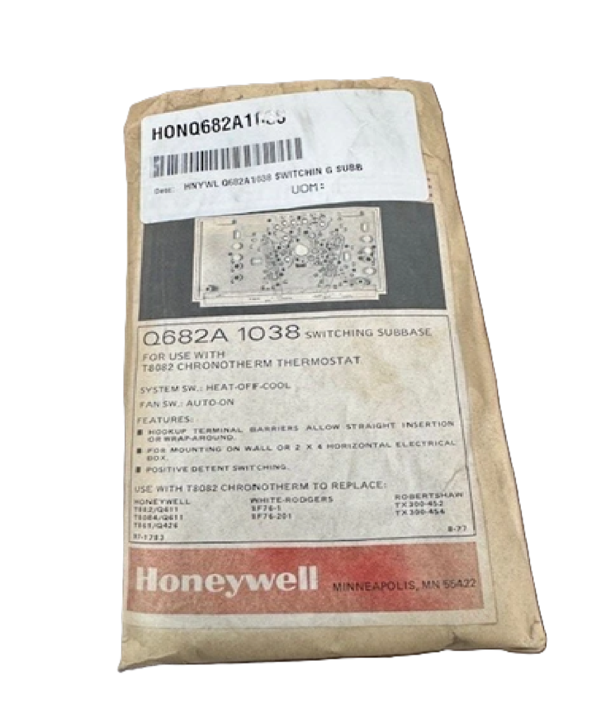 Honeywell Q682A 1038 Subbase
