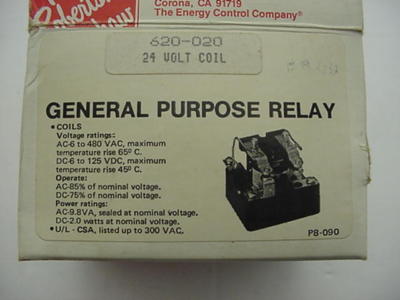 Robertshaw 620-020 General Purpose Relay (24V Coil)