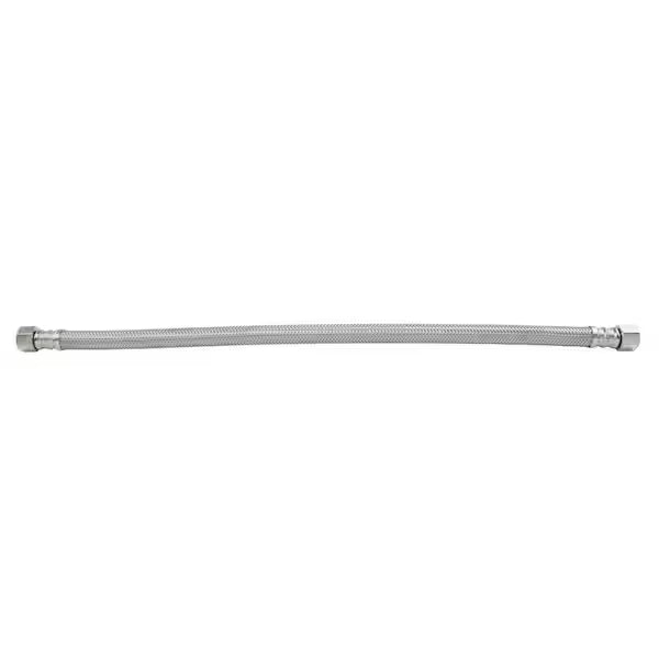 Stainless Steel Supply Line – 3/8” Compression x 1/2” Straight x 16”